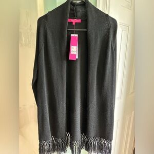 Lilly Pulitzer Tatum Cardigan Black NWT Medium